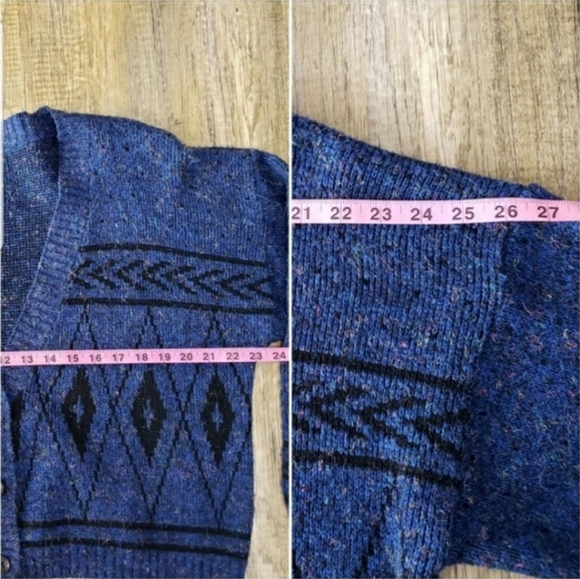 Cherokee Knit Sweater Medium Blue - Picture 8 of 8